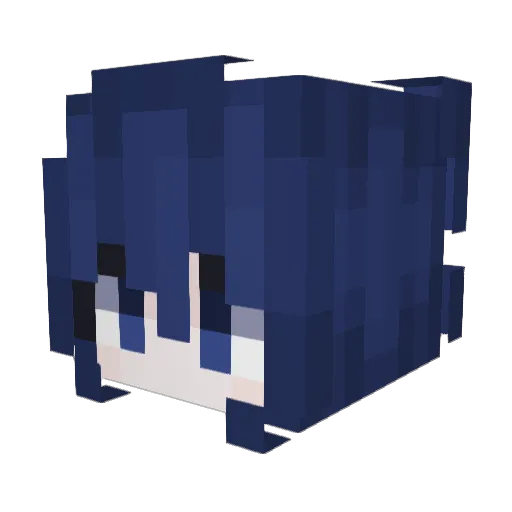 vingt Minecraft avatar head, 3D render