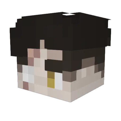 vini10000000 Minecraft avatar head, 3D render