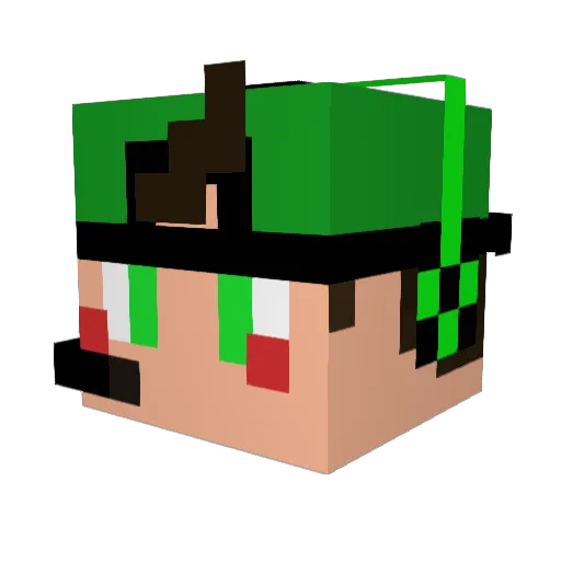 vini1346 Minecraft avatar head, 3D render