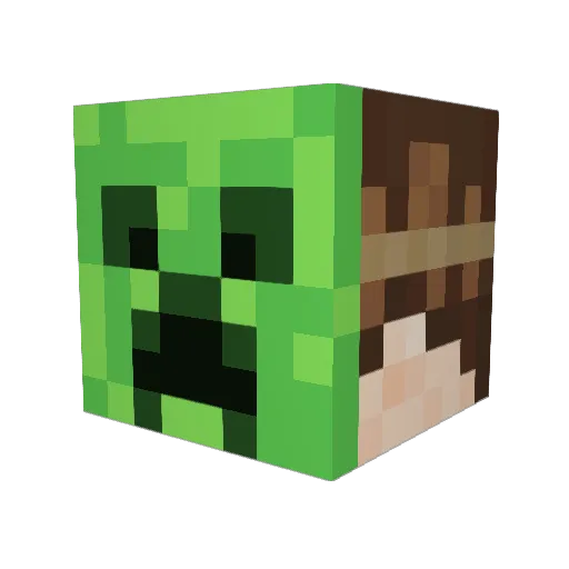 vini___ Minecraft avatar head, 3D render