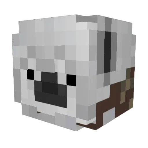 viniaalpaca Minecraft avatar head, 3D render