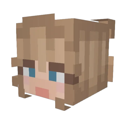 vinimchi Minecraft avatar head, 3D render