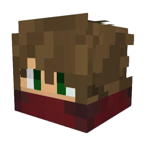 viniroveran Minecraft avatar head, 3D render
