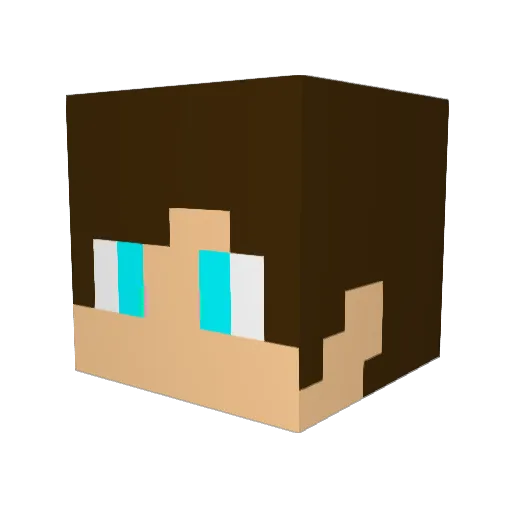 vinitf12 Minecraft avatar head, 3D render