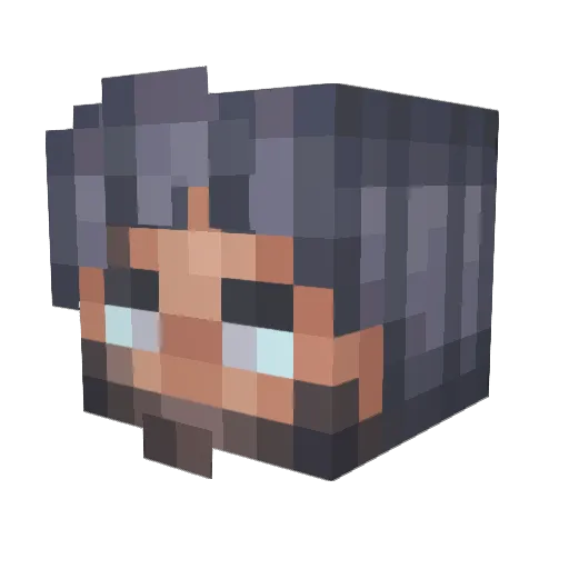 vinnevr Minecraft avatar head, 3D render