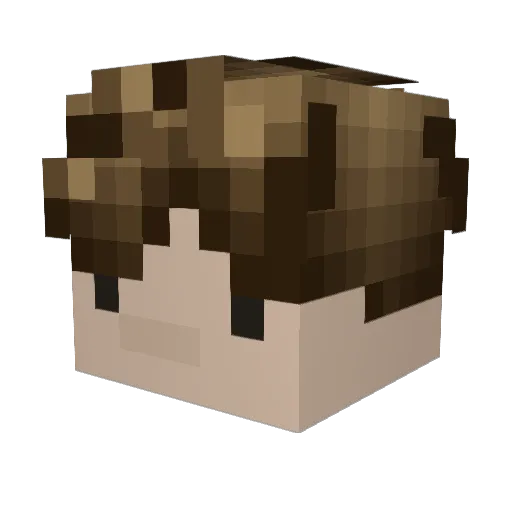 vinniiie Minecraft avatar head, 3D render