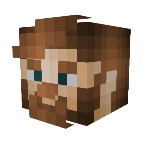 vinniramos Minecraft avatar head, 3D render