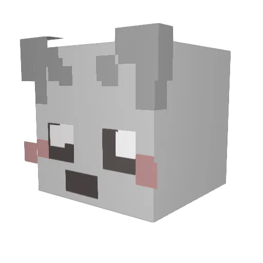 vinnyVAMPS Minecraft avatar head, 3D render