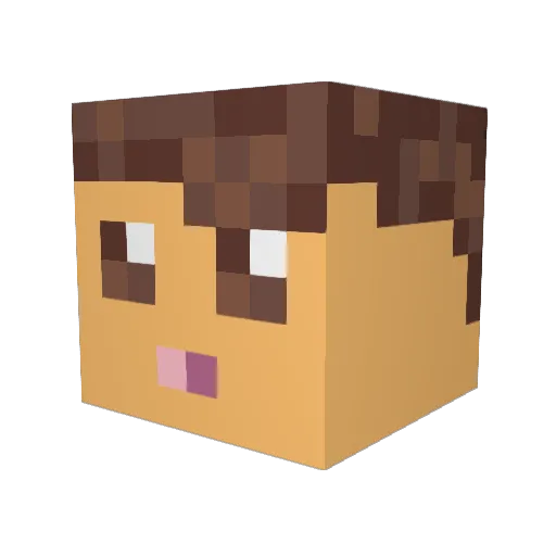vinnycag Minecraft avatar head, 3D render