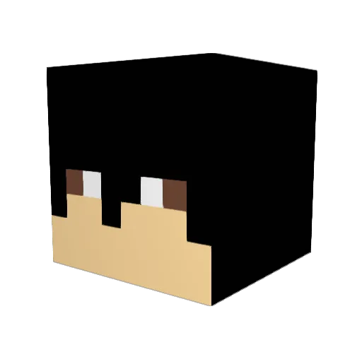vinondark Minecraft avatar head, 3D render