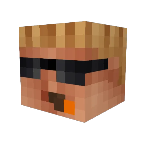 vinsovic Minecraft avatar head, 3D render
