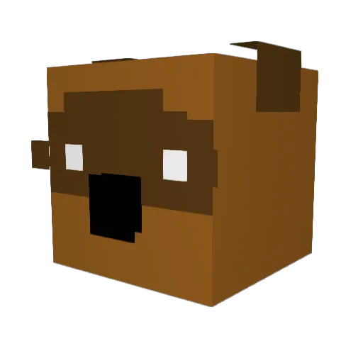 vinsunt Minecraft avatar head, 3D render