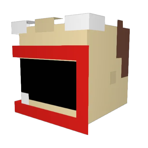 vint123 Minecraft avatar head, 3D render