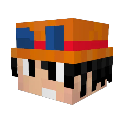 vintage_03 Minecraft avatar head, 3D render