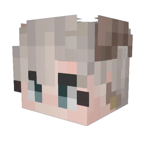 vintage_coffee Minecraft avatar head, 3D render