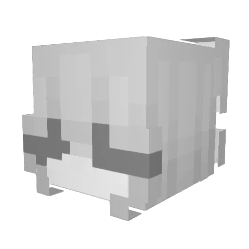 vintj Minecraft avatar head, 3D render