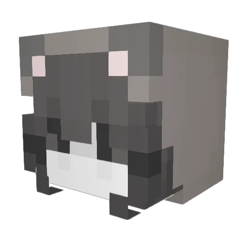 vintte Minecraft avatar head, 3D render