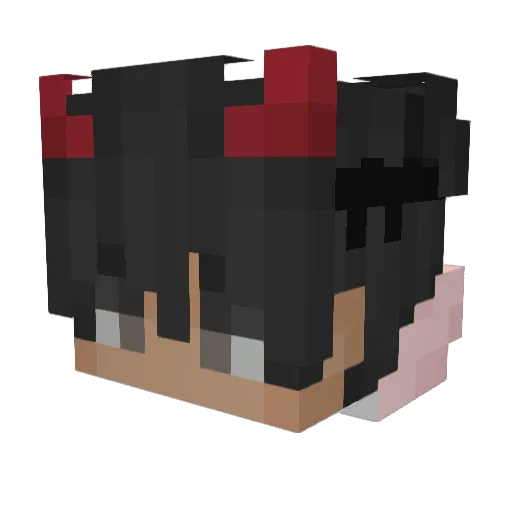 vinxieee Minecraft avatar head, 3D render