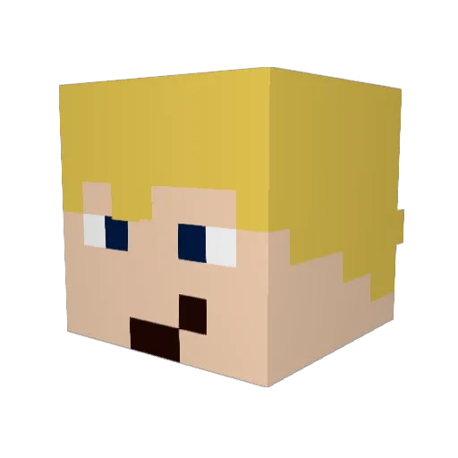 vinyl_no6 Minecraft avatar head, 3D render