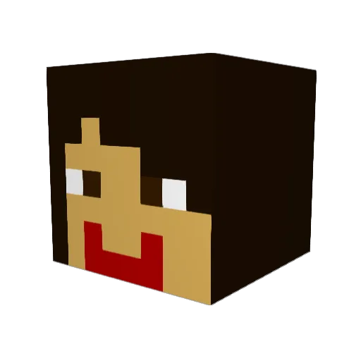 viola17 Minecraft avatar head, 3D render