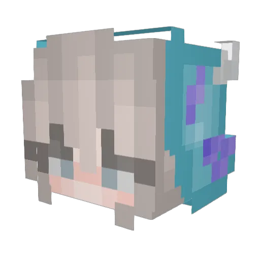 violasoderberg Minecraft avatar head, 3D render