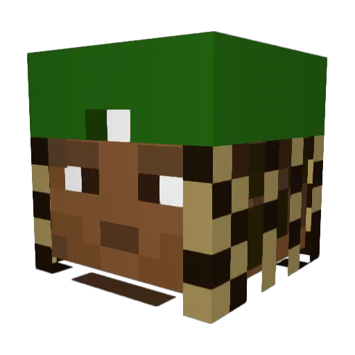 violent_crimes Minecraft avatar head, 3D render