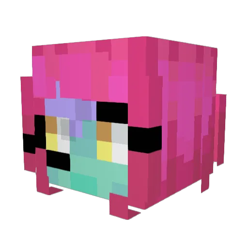 violent_violets Minecraft avatar head, 3D render