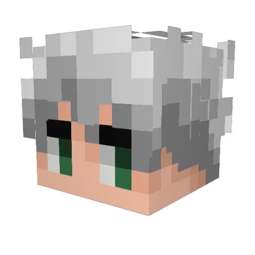 violenty Minecraft avatar head, 3D render