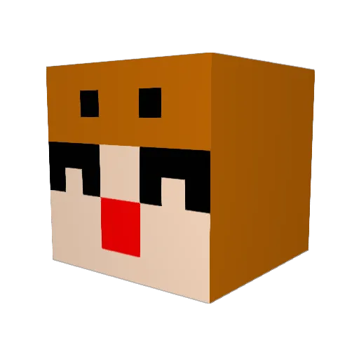 violet0815 Minecraft avatar head, 3D render
