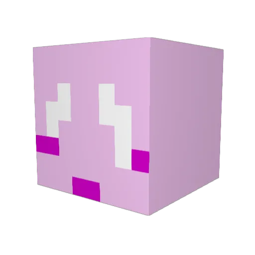 violet110372763 Minecraft avatar head, 3D render