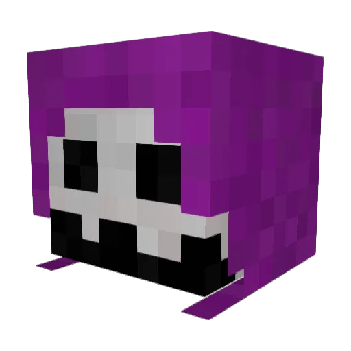 violetJonny Minecraft avatar head, 3D render