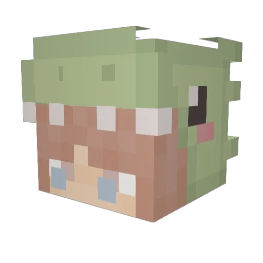 violet_89 Minecraft avatar head, 3D render