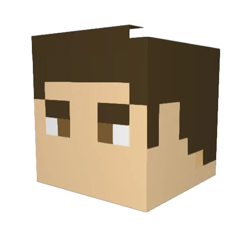 violet_fields Minecraft avatar head, 3D render