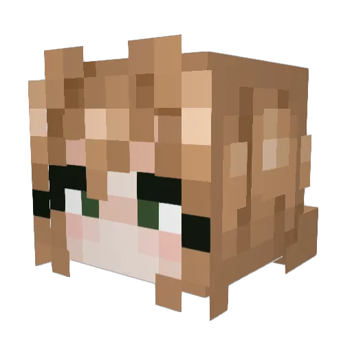 violet_sapphire Minecraft avatar head, 3D render