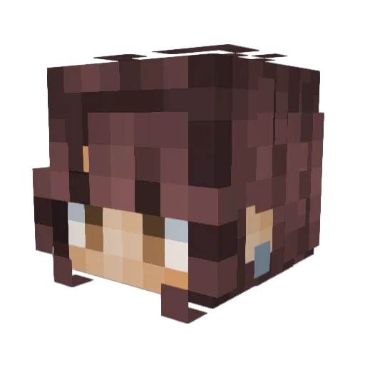 violet_veritas Minecraft avatar head, 3D render