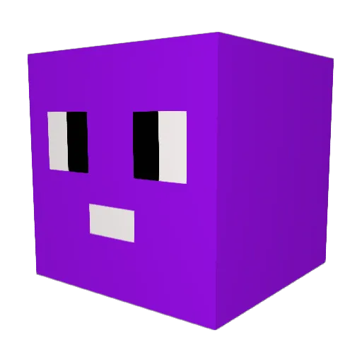 violet_wind Minecraft avatar head, 3D render