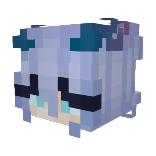 violetcastles Minecraft avatar head, 3D render