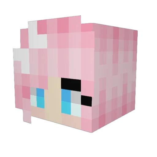 violetjam Minecraft avatar head, 3D render