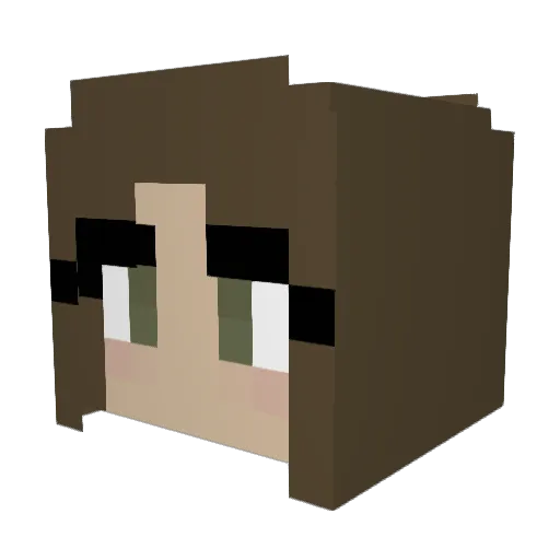 violetmidnight76 Minecraft avatar head, 3D render