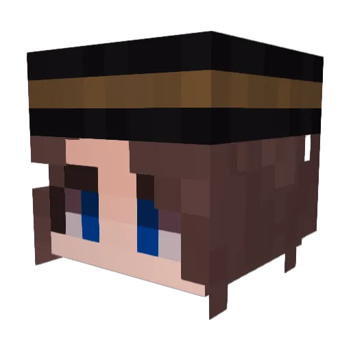 violetpeachs Minecraft avatar head, 3D render