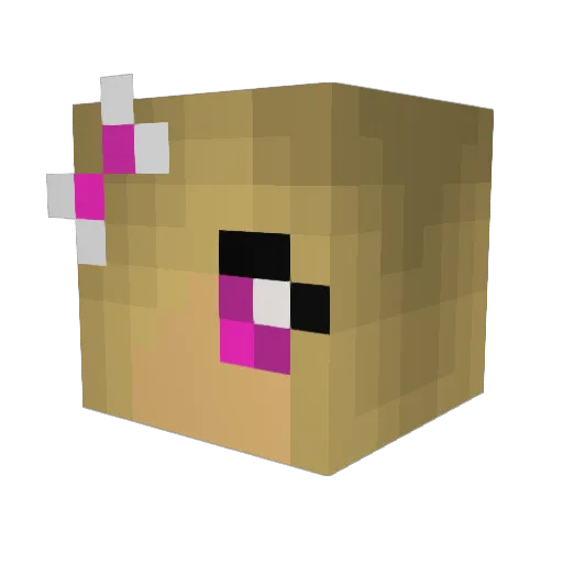 violetplace Minecraft avatar head, 3D render