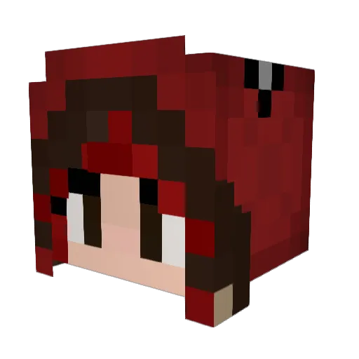 violetrocksn Minecraft avatar head, 3D render