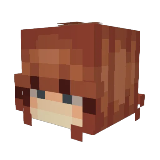 violetsamber Minecraft avatar head, 3D render