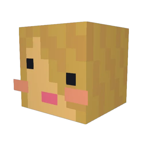 violette79 Minecraft avatar head, 3D render