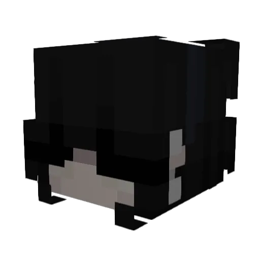 violettine Minecraft avatar head, 3D render