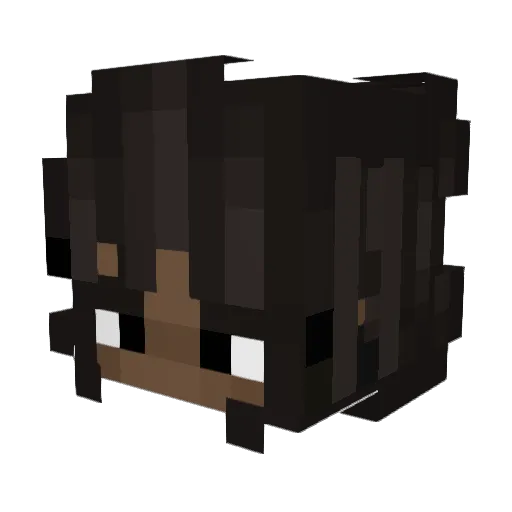 viooletta Minecraft avatar head, 3D render