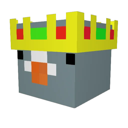viorigami Minecraft avatar head, 3D render
