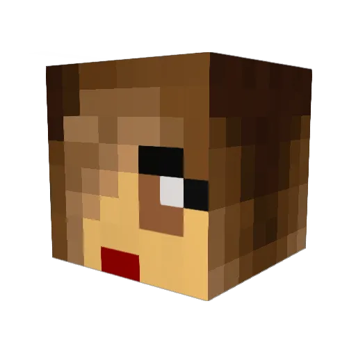 vip_king Minecraft avatar head, 3D render