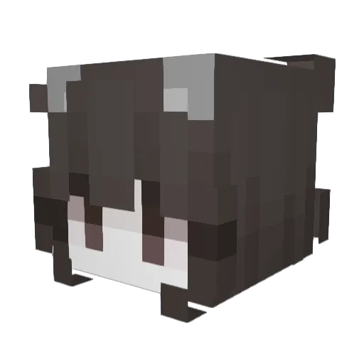 viqlett Minecraft avatar head, 3D render