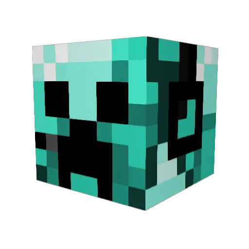 vir123 Minecraft avatar head, 3D render